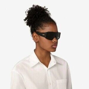 BN MCM Matte Black Shield Sunglasses